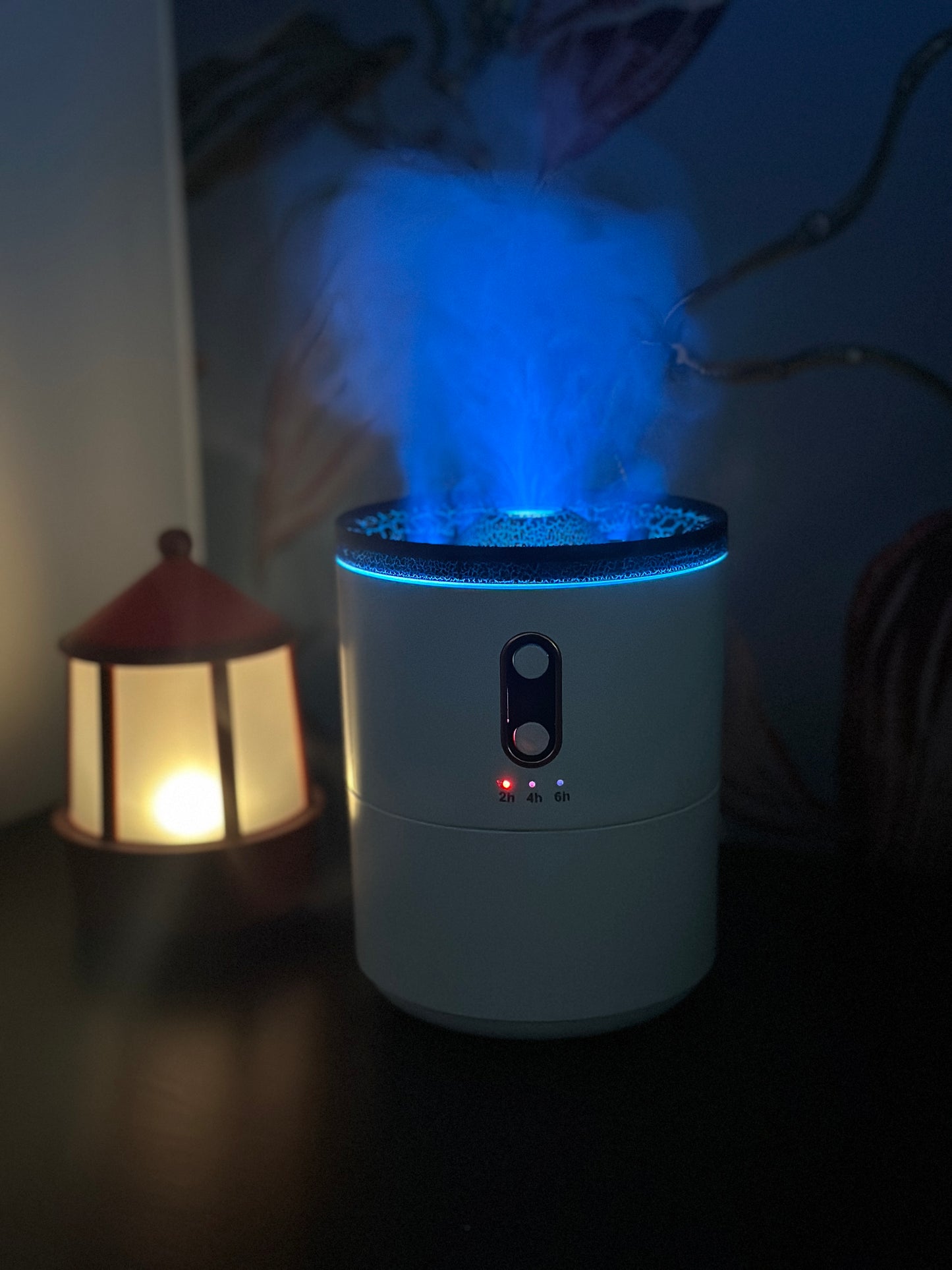 Difusor de aroma de medusa volcánica con luz nocturna