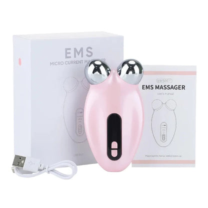 Pink EMS Facial Massager for Face Lifting