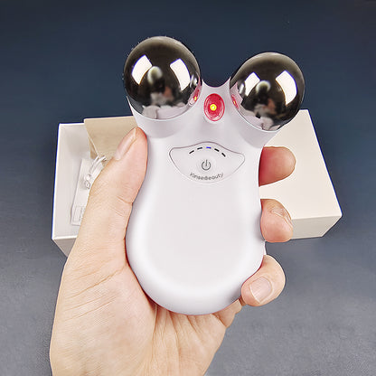White microcurrent massager for wrinkle removal